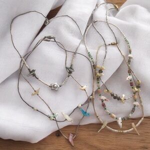 6-Piece Fetish Heishi Necklace Lot VTG